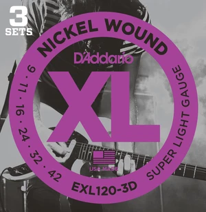 D'Addario EXL120-3D Cordes pour guitares électriques