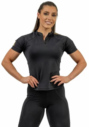 Nebbia Compression Zipper Shirt INTENSE Ultimate Black/Gold S Fitness koszulka