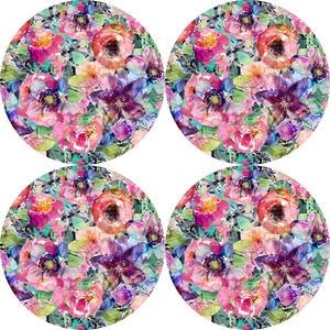 Bertoni Home Unisex's 4 Round Table Pads Set Flora