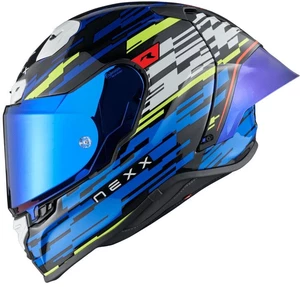 Nexx X.R3R Glitch Racer Blue Neon M Casca