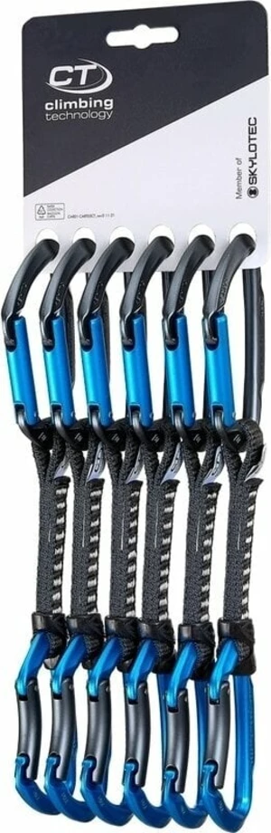 Climbing Technology Lime Set DY Expreska Anthracite/Electric Blue Solid Straight/Solid Bent Gate 12.0
