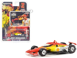 Dallara IndyCar 2 Josef Newgarden "Shell Oil" Team Penske "2023 Indianapolis 500 Champion" "NTT IndyCar Series" (2023) 1/64 Diecast Model Car by Gree