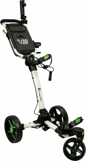 Axglo Tri-360 V2 3-Wheel SET White/Green Carro manual de golf