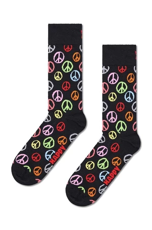 Ponožky Happy Socks Peace čierna farba