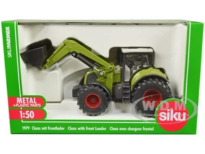 Claas Axion 850 Tractor with Front Loader Green with Gray Top 1/50 Diecast Model by Siku