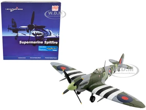 Supermarine Spitfire Mk.Ixe Fighter Aircraft "F/O Johnnie Houlton 485 (NZ) Squadron France" (1944) 1/48 Diecast Model by Hobby Master