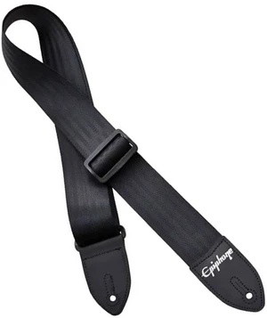 Epiphone Seatbelt Tekstylne gitarowe pasy Black