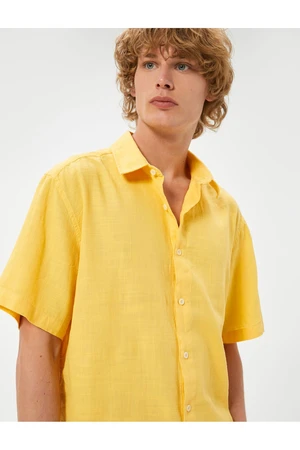 Koton Summer Shirt Short Sleeve Classic Collar Buttoned Cotton