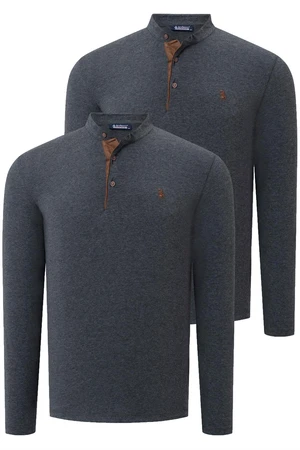 DOUBLE SET V4009 DEWBERRY MEN'S SWEATSHIRT-ANTHRACITE-ANTHRACITE