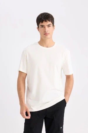 DEFACTO New Regular Fit Crew Neck Basic Plain Short Sleeve T-Shirt