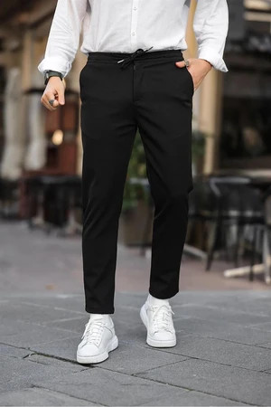 34958 Dewberry Slimfit Jogger Seasonal Mens Trousers-BLACK