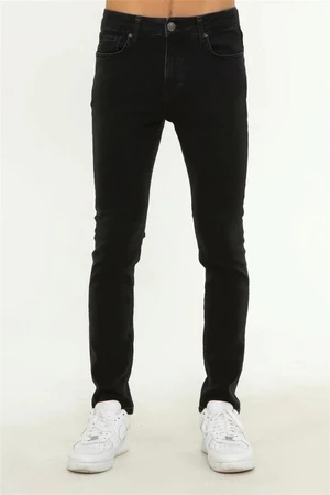 49153 Dewberry Expl Skinny Fit Mens Jeans-BLACK