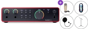 Focusrite Scarlett Solo 2i2 4th Gen SET USB Audio interfész