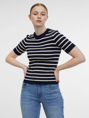 Orsay Women's Navy Blue Striped Knit Top - Women's