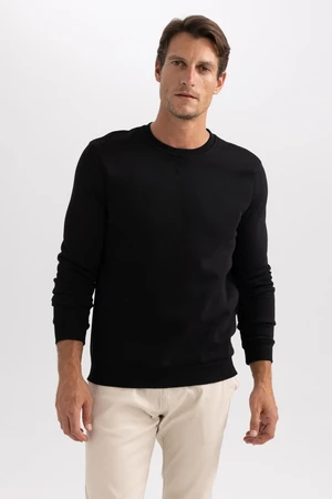 DEFACTO Regular Fit Crew Neck Cotton Basic Plain Sweatshirt