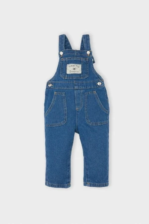 DEFACTO Baby Boy Label Printed Jean Overalls