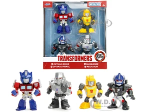 Set of 4 Diecast Figures "Transformers" TV Series "Metalfigs" Series Diecast Models by Jada