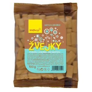 WOLFBERRY Žvejky s propolisem, máta + lékořice 100 g