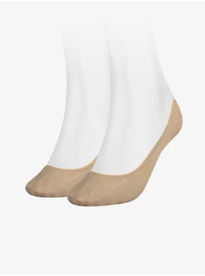 Tommy Hilfiger Socks - TH WOMEN FOOTIE INVISIBLE 2P beige