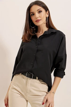 By Saygı Oversize Long Basic Shirt