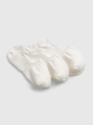 Set of three pairs of men's invisible socks in white GAP