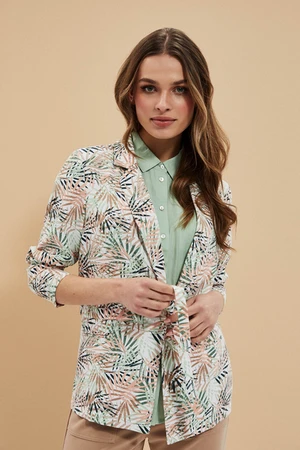 Jacket with tropical pattern