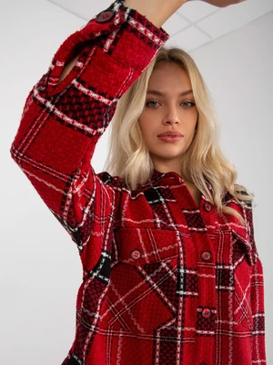 Red plaid shirt with pockets