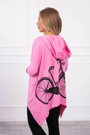 Sweatshirt with cycling print light pink