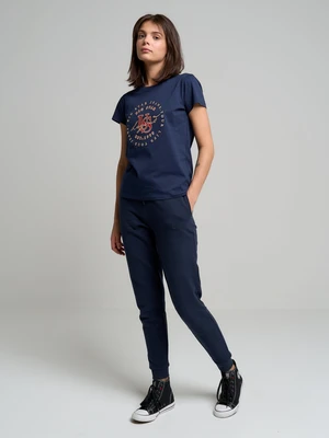 Big Star Woman's Trousers 190038 Navy Blue-403