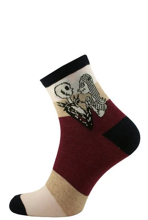 Bratex Popsox Halloween 5643 Women's Socks 36-41 Burgundy D-825