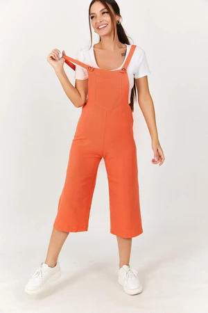 armonika Women's Light Orange Gardening Jumpsuit