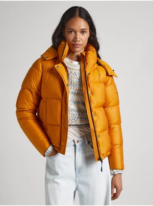 Mustard Women's Winter Quilted Jacket Pepe Jeans Morgan - Women