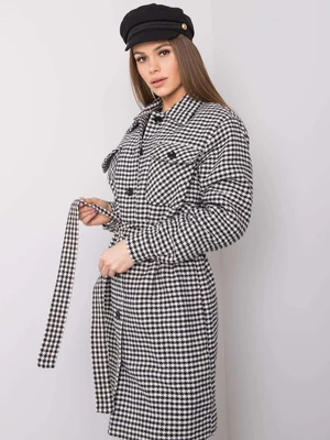Dámsky kabát Fashionhunters Checkered