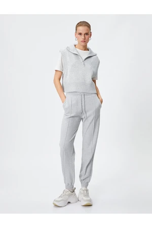 Koton Jogger Pants with Elastic Waist Pocket Detailed