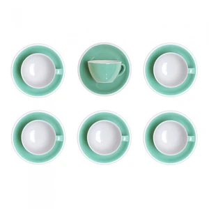 Set von Latte-Tasse mit Untertasse Loveramics „Egg Mint“, 300 ml, 6 Stk.