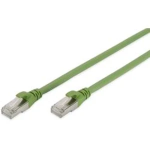 Síťový kabel RJ45 Digitus DK-1644-A-PUR-150, CAT 6A, S/FTP, 15.00 m, zelená