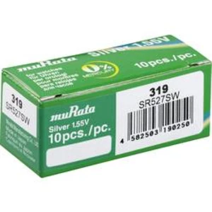 Knoflíkový článek 319 oxid stříbra Murata SR527SW-PBWW 22.5 mAh 1.55 V 10 ks