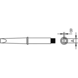 Pájecí hrot Weller 4CT5B7-1, dlátový, rovný, 2,4 mm