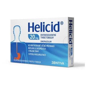 HELICID 20 Zentiva enterosolventní tvrdé tobolky 20 mg 14 kusů