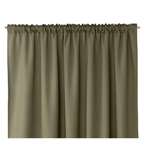 Khaki zelený záves AmeliaHome Pleat, 140 x 250 cm