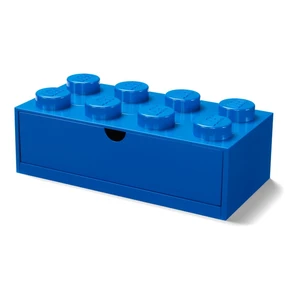 Modrý stolový box so zásuvkou LEGO®, 31 x 16 cm