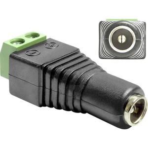 Delock 65421 DC (prúd) adaptér [1x DC  zásuvka 5,5 mm - 1x 2-vodičové vedenie] čierna  0.00 m