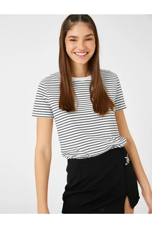 Koton Striped T-Shirt Crew Neck Short Sleeve