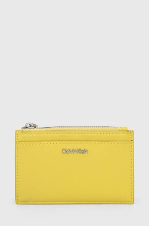 Peňaženka Calvin Klein dámska,žltá farba,K60K611933