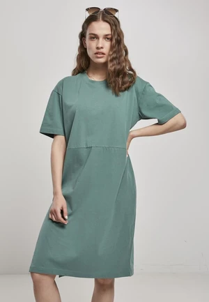 Women's Organic Oversized T-Shirt with Slit, Light Leaf