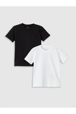 LC Waikiki Crew Neck Short Sleeve Basic Cotton Baby Boy T-Shirt 2-pack.