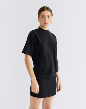 Thinking MU Black Hemp Aidin T-shirt Black L