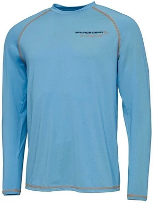 Savage Gear Maglietta Aqua UV Long Sleeve Tee Bonnie Blue M