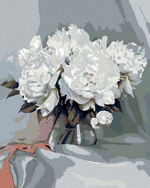 Zuty Pintura de diamantes White Peonies