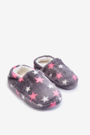 Children's insulated slippers in Stars Grey Meyra